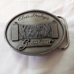 Elvis Presley's gates of Graceland Belt Buckle by Siskiyou Buckle Co.